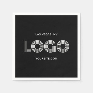 Zwart-wit Moderne Logo Servet