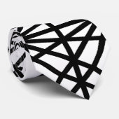 Zwart-wit moderne mechanische lijntekening stropdas (Opgerold)