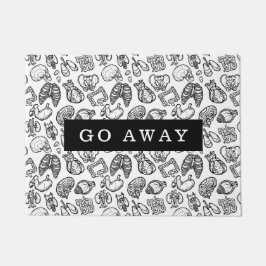 Zwart-wit moderne menselijke anatomische schets Aa Deurmat