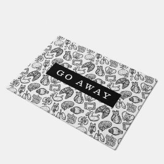 Zwart-wit moderne menselijke anatomische schets Aa Deurmat