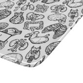 Zwart-wit moderne menselijke anatomische schets Aa Snijplank (Hoek)