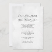 Zwart-wit moderne minimale huwelijksuitnodiging kaart (Voorkant)