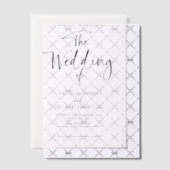 Zwart-wit Moderne minimalistische bruiloft Vellum Uitnodigingen (Offset (Uitnodiging))