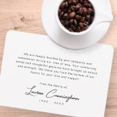 Zwart-wit Moderne Minimalistische Eenvoudige Begra Bedankkaart