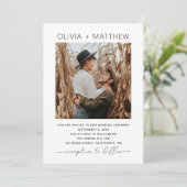 Zwart wit moderne minimalistische eenvoudige foto  kaart (Staand voorkant)