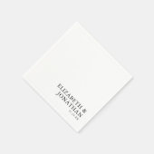 Zwart Wit Moderne Minimalistische Koppels Namen Servet (Hoek)
