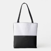 Zwart-wit moderne minimalistische leraar tote bag (Achterkant)