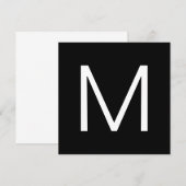 Zwart-wit Moderne minimalistische letter (Voorkant / Achterkant)