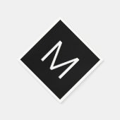 Zwart-wit Moderne minimalistische letter Servet (Hoek)