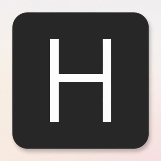 Zwart-wit Moderne minimalistische letter Vierkante Sticker