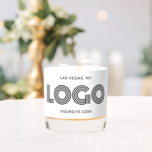 Zwart-wit Moderne Minimalistische Logo Promo Whisky Glas (Insitu (Huwelijk))