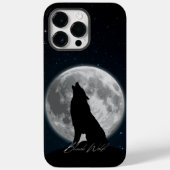 Zwart-wit Moderne Minimalistische Zwarte Wolf Case-Mate iPhone Case (Achterkant)