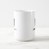 Zwart & Wit Moderne Monogram Beginletters Naam Koffiemok (Center)