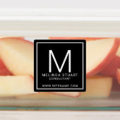Zwart-wit moderne monogram zakelijke labels (Aangebracht)