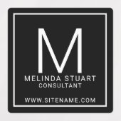 Zwart-wit moderne monogram zakelijke labels (Design 2)