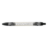 Zwart-wit Moderne Palm Leaf Small Business Zwarte Inkt Pen (Voorkant)