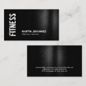 Zwart Wit Moderne Personal Trainer Fitness Sport Visitekaartje (Voorkant / Achterkant)