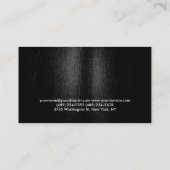 Zwart Wit Moderne Personal Trainer Fitness Sport Visitekaartje (Achterkant)