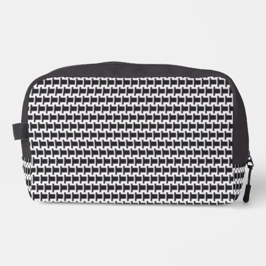 Zwart-wit moderne print Dopp Kit Toilettasje (Voorkant)
