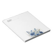 Zwart Wit Moderne Professionele Waterverf Bloemen Notitieblok (Schuin)