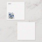 Zwart Wit Moderne Professionele Waterverf Bloemen Notitiekaartje (Voorkant / Achterkant)