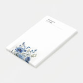 Zwart Wit Moderne Professionele Waterverf Bloemen Post-it® Notes (Schuin)