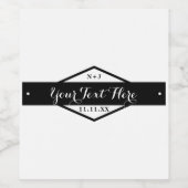 Zwart & Wit Moderne Rustieke Bruiloft Wijn Labels Wijn Etiket (Enkel label)