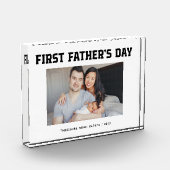 Zwart-Wit | Moderne script, eerste Vaderdag Fotoblokken (Links)