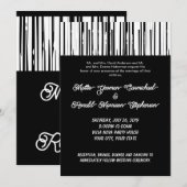 Zwart-wit moderne streep Elegant minimalistisch Kaart (Voorkant / Achterkant)