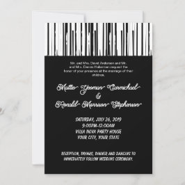 Zwart-wit moderne streep Elegant minimalistisch Kaart