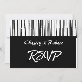 Zwart-wit moderne streep Elegant minimalistisch Kaart