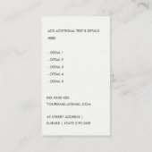 ZWART & WIT MODERNE TIMMERWERK DIENSTEN ZAAGGEREED VISITEKAARTJE (Achterkant)