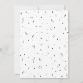 Zwart + Wit Moderne Typografie Afstudeerfeest Kaart (Achterkant)
