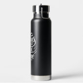 Zwart Wit Moderne Typografie Waterfles (Links)