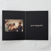 Zwart Wit Moderne verjaardagskaart Kaart (Binnen)