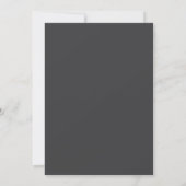 Zwart-wit moderne vintage afstuderen kaart (Achterkant)