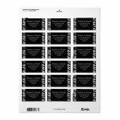 Zwart-wit Moderne Zebra Adresetiketten Etiket (Full Sheet)