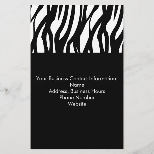 Zwart-wit Modernist Stripe Flyer (Achterkant)