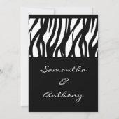Zwart-wit Modernist Stripe Kaart (Achterkant)