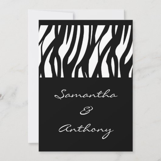 Zwart-wit Modernist Stripe Kaart (Achterkant)