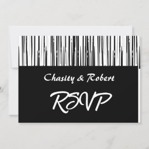 Zwart-wit Modernist Stripe Kaart