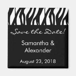 Zwart-wit Modernist Stripe Magneet