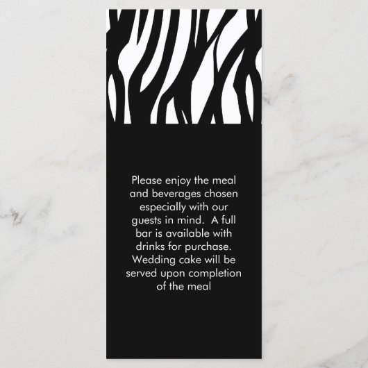 Zwart-wit Modernist Stripe Menu (Achterkant)