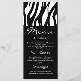 Zwart-wit Modernist Stripe Menu