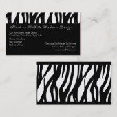 Zwart-wit Modernist Stripe Visitekaartje (Voorkant / Achterkant)