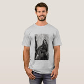 Zwart-wit modetekening T-shirt (Voorkant volledig)