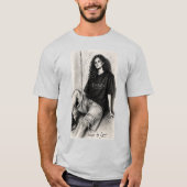Zwart-wit modetekening T-shirt (Voorkant)