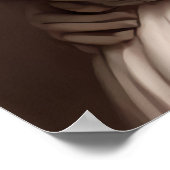 Zwart Wit Moeder en dochter portret | AI Art Poster (Hoek)