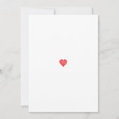 Zwart-wit Moederdag Lettering & Hart Kaart (Achterkant)