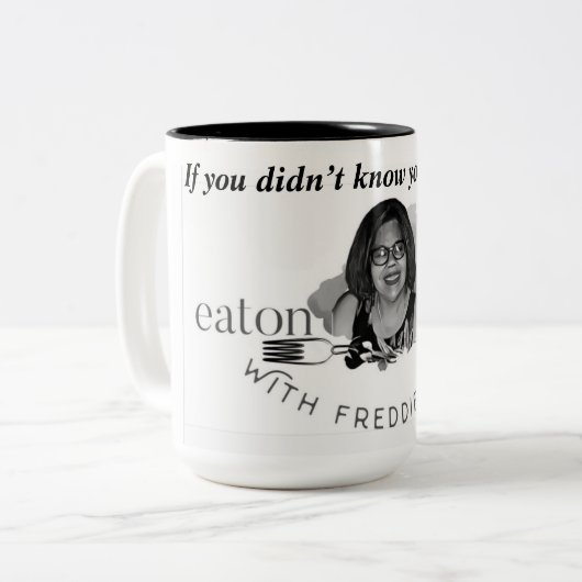 Zwart-wit mok (Voorkant links)